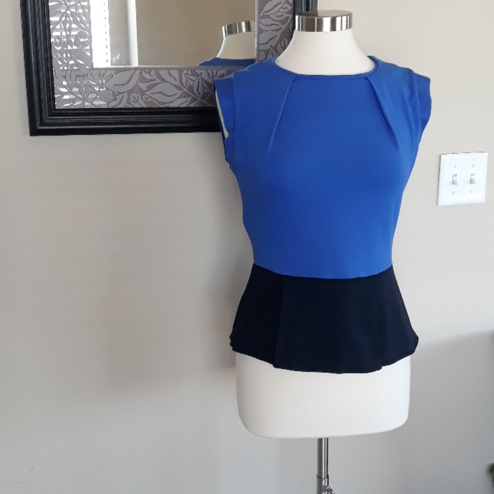 Color Block Peplum Top